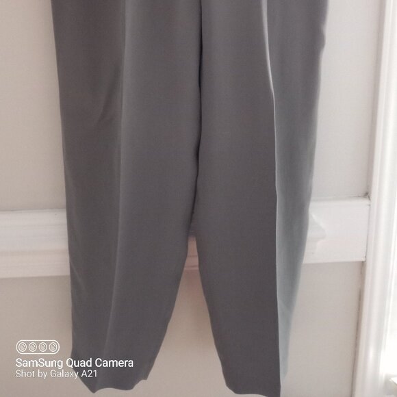 'JOSEPHINE CHAUS' Mid Gray Silk Pant Size 14 NWT - Picture 2 of 11